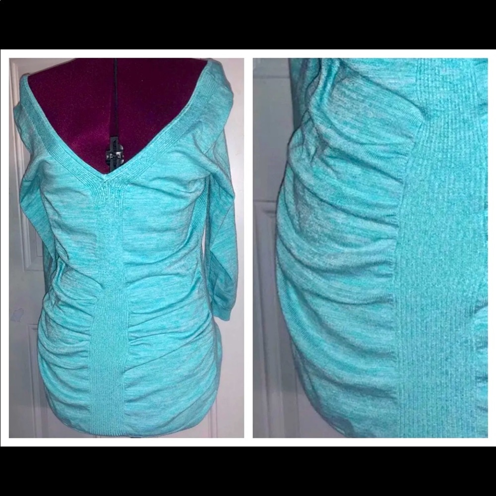 NEW Maurices Plus Size Ruched V Neck Sweater Top